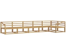 Lauko sofos komplektas 6 pcs Balta 404 x 166,5 x 73 cm