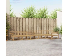 Lauko sofos komplektas 6 pcs Balta 406 x 168,5 x 73 cm