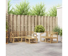 Lauko sofos komplektas 6 pcs Balta 59 x 59 x 37 cm
