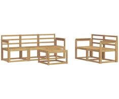 Lauko sofos komplektas 6 pcs Balta 59 x 59 x 37 cm