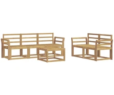 Lauko sofos komplektas 6 pcs Balta 59 x 59 x 37 cm