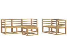 Lauko sofos komplektas 6 pcs Balta 59 x 59 x 37 cm
