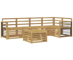 Lauko sofos komplektas 6 pcs Balta 59 x 59 x 37 cm