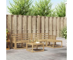 Lauko sofos komplektas 6 pcs Balta 59 x 59 x 37 cm