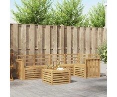 Lauko sofos komplektas 6 pcs Balta 59 x 59 x 37 cm