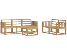 Lauko sofos komplektas 6 pcs Balta 59 x 59 x 37 cm
