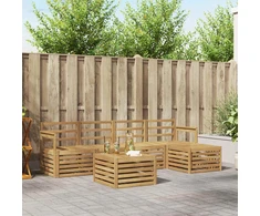 Lauko sofos komplektas 6 pcs Balta 59 x 59 x 37 cm