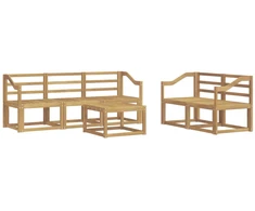 Lauko sofos komplektas 6 pcs Balta 59 x 59 x 37 cm