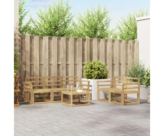 Lauko sofos komplektas 6 pcs Balta 59 x 59 x 37 cm