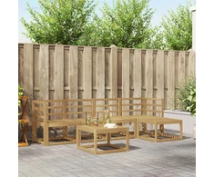 Lauko sofos komplektas 6 pcs Balta 59 x 59 x 37 cm