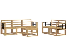 Lauko sofos komplektas 6 pcs Balta 59 x 59 x 37 cm