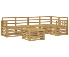 Lauko sofos komplektas 6 pcs Balta 59 x 59 x 37 cm
