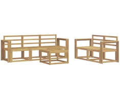 Lauko sofos komplektas 6 pcs Balta 59 x 59 x 37 cm