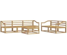 Lauko sofos komplektas 6 pcs Balta