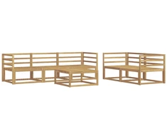 Lauko sofos komplektas 6 pcs Balta