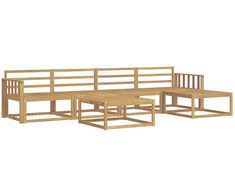 Lauko sofos komplektas 6 pcs Balta 79 x 79 x 37 cm