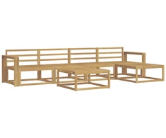 Lauko sofos komplektas 6 pcs Balta 79 x 79 x 37 cm