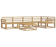 Lauko sofos komplektas 6 pcs Balta 79 x 79 x 37 cm