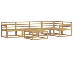 Lauko sofos komplektas 6 pcs Balta 79 x 79 x 37 cm