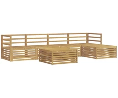 Lauko sofos komplektas 6 pcs Balta 79 x 79 x 37 cm