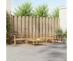 Lauko sofos komplektas 6 pcs Balta 79 x 79 x 37 cm