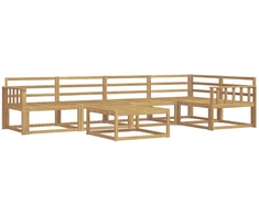 Lauko sofos komplektas 6 pcs Balta 79 x 79 x 37 cm