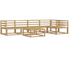 Lauko sofos komplektas 6 pcs Balta 79 x 79 x 37 cm