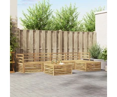 Lauko sofos komplektas 6 pcs Balta 79 x 79 x 37 cm