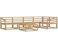 Lauko sofos komplektas 6 pcs Balta 79 x 79 x 37 cm
