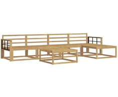 Lauko sofos komplektas 6 pcs Balta 79 x 79 x 37 cm