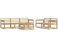 Lauko sofos komplektas 6 pcs Balta