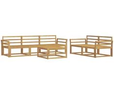 Lauko sofos komplektas 6 pcs Balta
