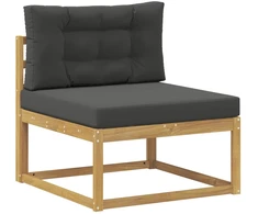 Lauko sofos komplektas 6 pcs Balta ir antracito Poliesteris