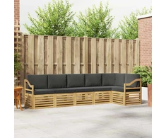 Lauko sofos komplektas 6 pcs Balta ir antracito