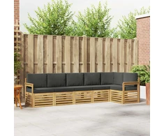 Lauko sofos komplektas 6 pcs Balta ir antracito