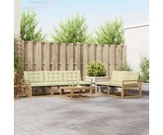 Lauko sofos komplektas 6 pcs Balta ir kreminė 79 x 79 x 37 cm