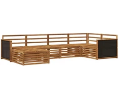 Lauko sofos komplektas 6 pcs Natūrali