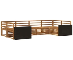 Lauko sofos komplektas 6 pcs Natūrali