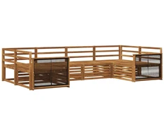 Lauko sofos komplektas 6 pcs Natūrali