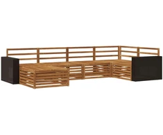 Lauko sofos komplektas 6 pcs Natūrali