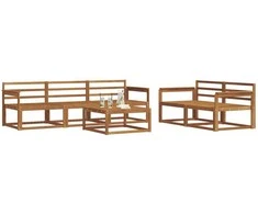 Lauko sofos komplektas 6 pcs Natūrali Kietos akacijos mediena