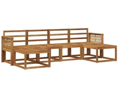 Lauko sofos komplektas 6 pcs Natūrali Kietos akacijos mediena
