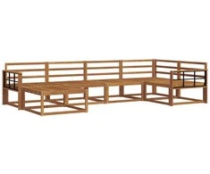 Lauko sofos komplektas 6 pcs Natūrali Kietos akacijos mediena