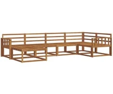 Lauko sofos komplektas 6 pcs Natūrali Kietos akacijos mediena