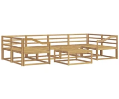 Lauko sofos komplektas 7 pcs Balta