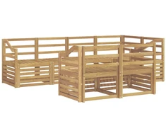 Lauko sofos komplektas 7 pcs Balta 245 x 126,5 x 73 cm