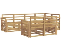 Lauko sofos komplektas 7 pcs Balta 249 x 130,5 x 73 cm