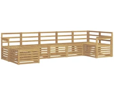 Lauko sofos komplektas 7 pcs Balta