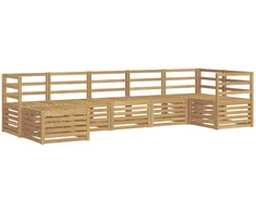 Lauko sofos komplektas 7 pcs Balta