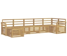 Lauko sofos komplektas 7 pcs Balta